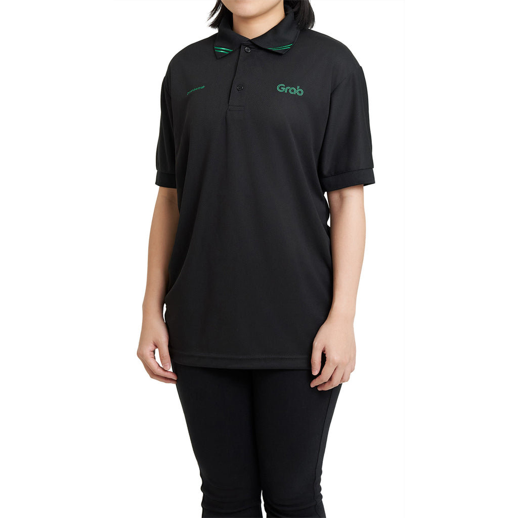 Grab Microfiber Polo Shirt (Black)2XL