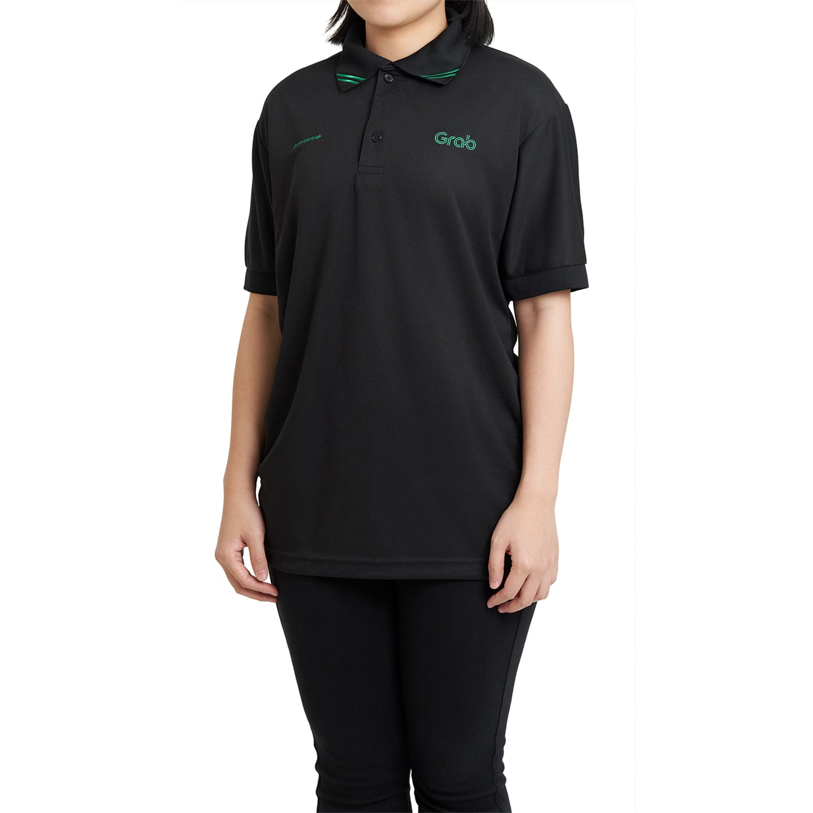 Grab Microfiber Polo Shirt (Black)2XL