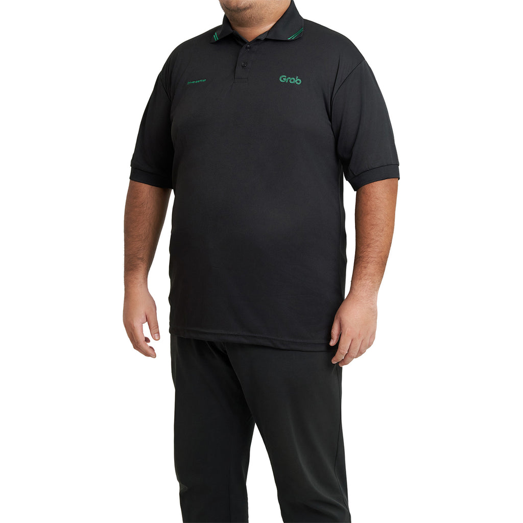 Grab Microfiber Polo Shirt (Black) 3XL