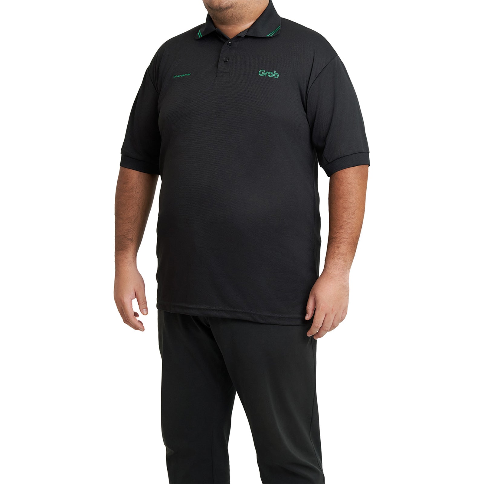 Grab Microfiber Polo Shirt (Black) 3XL