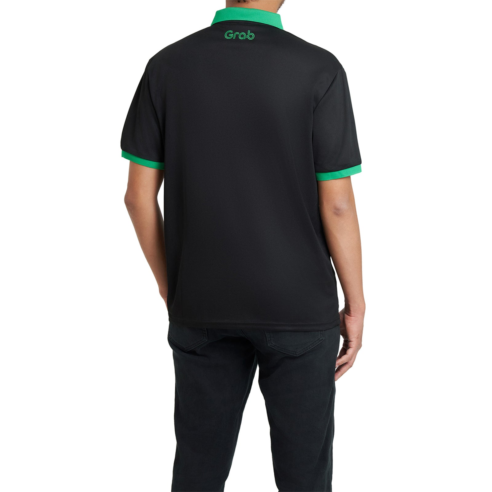 Grab Black Polo T-Shirt - L