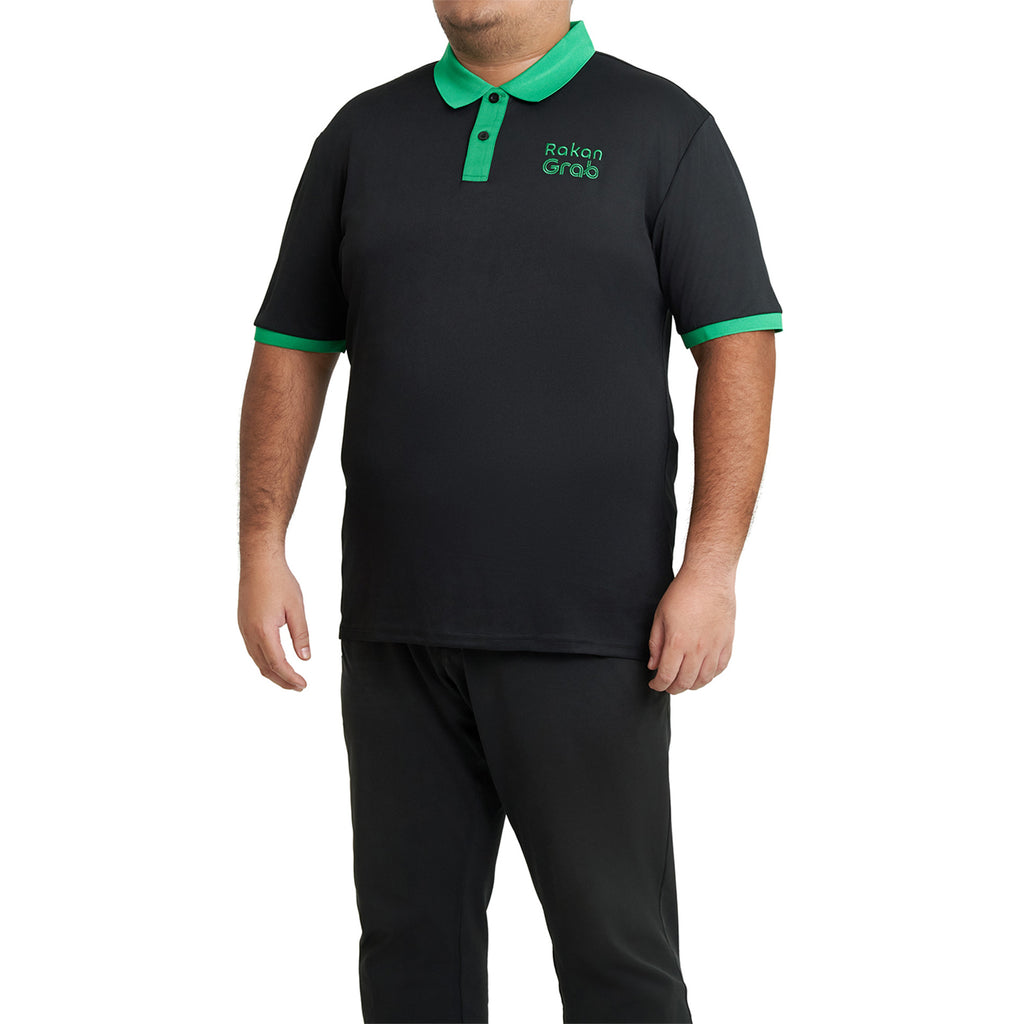 Grab Black Polo T-Shirt - L